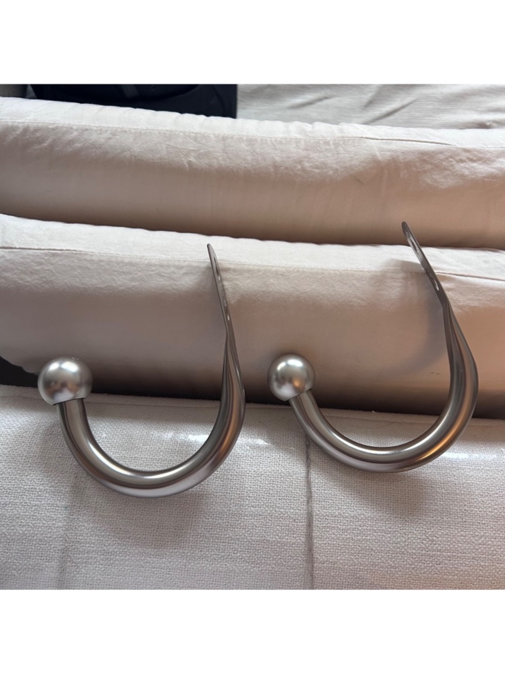 Urbanest curtain holdbacks, set of 2 - brushed steel